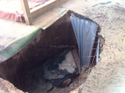 يافا: تشكل خطراً على الأطفال - حفرة كبيرة نتيجة الأمطار داخل روضة أطفال بحي النزهة